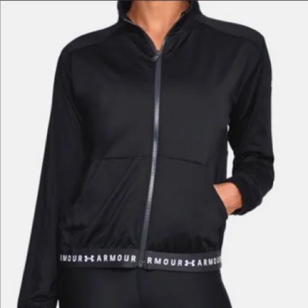 Under Armour Black HeatGear Full Zip Jacke